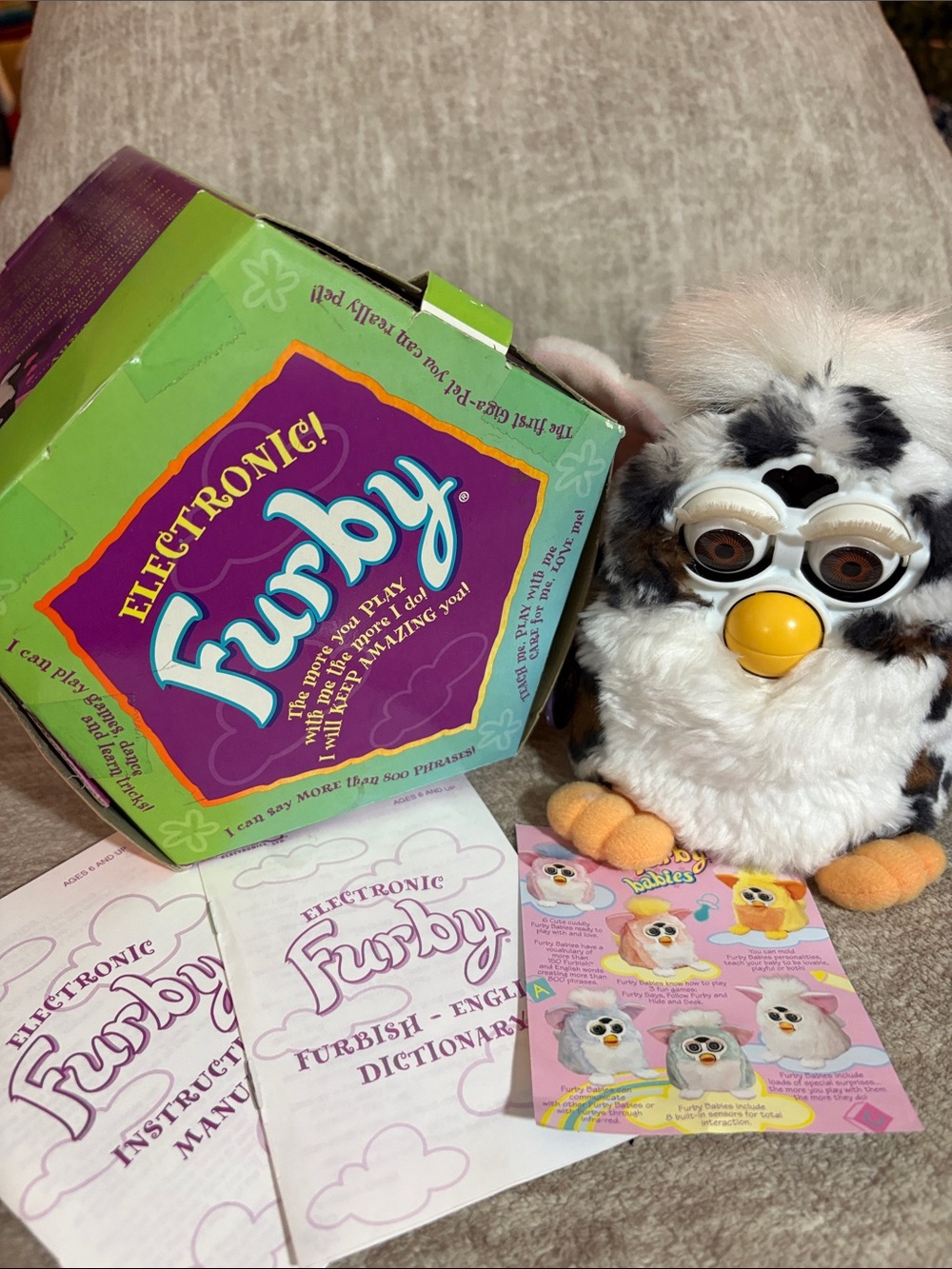 Tiger Electronic Furby 1st Generation Model 70-800 Dalmatian 4 AA Working Well